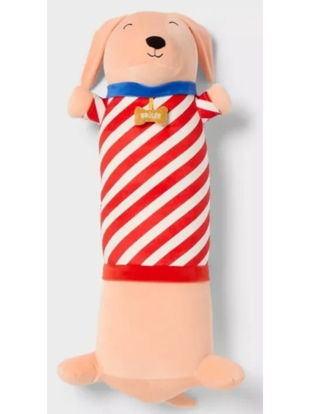 Pillowfort Dog Weighted Plush Body Pillow With Red & White Shirt 29" Anxiety